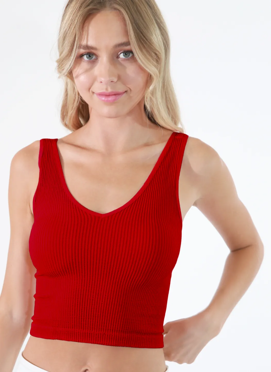 Delia Reversible Ribbed Crop Top