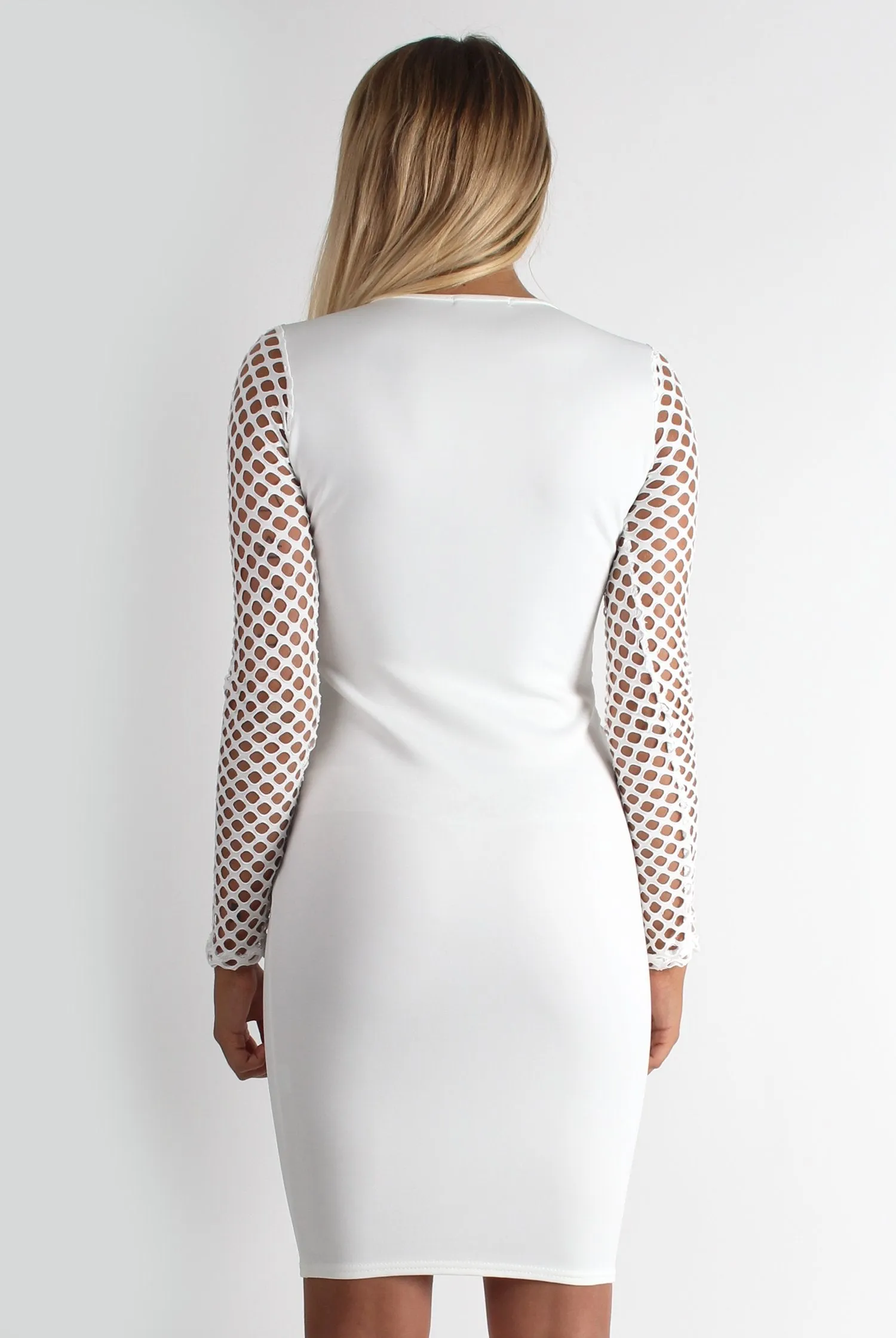 Della White Cut Out Bodycon Dress