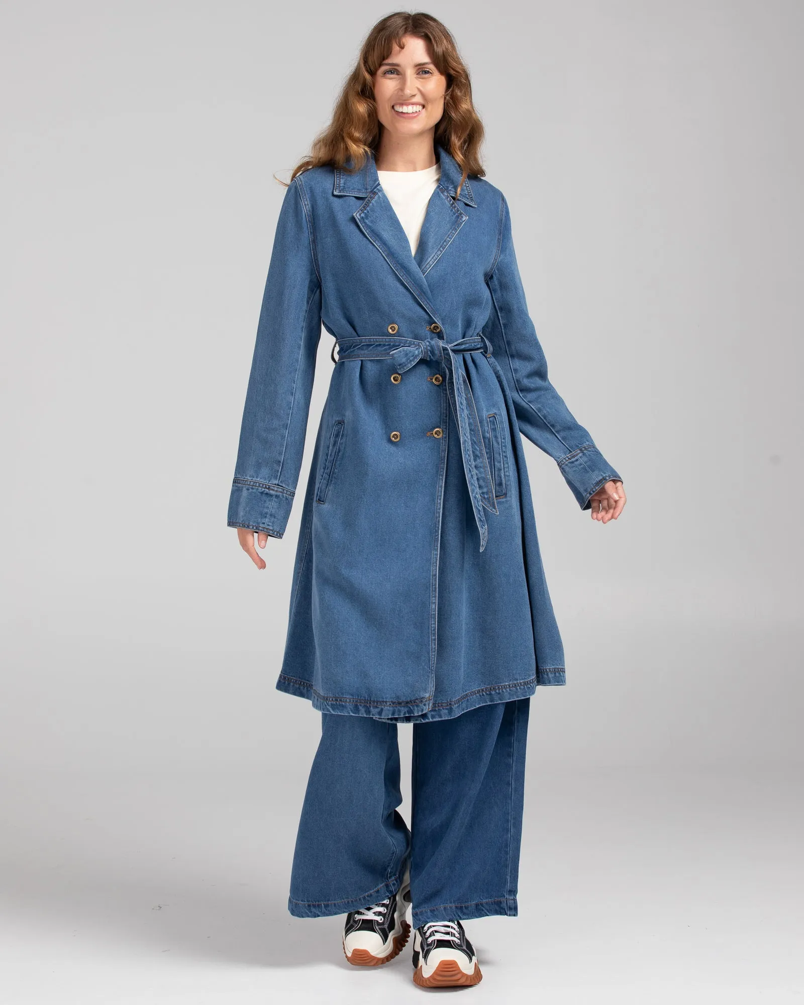 Denim Trench Coat - Brando Denim