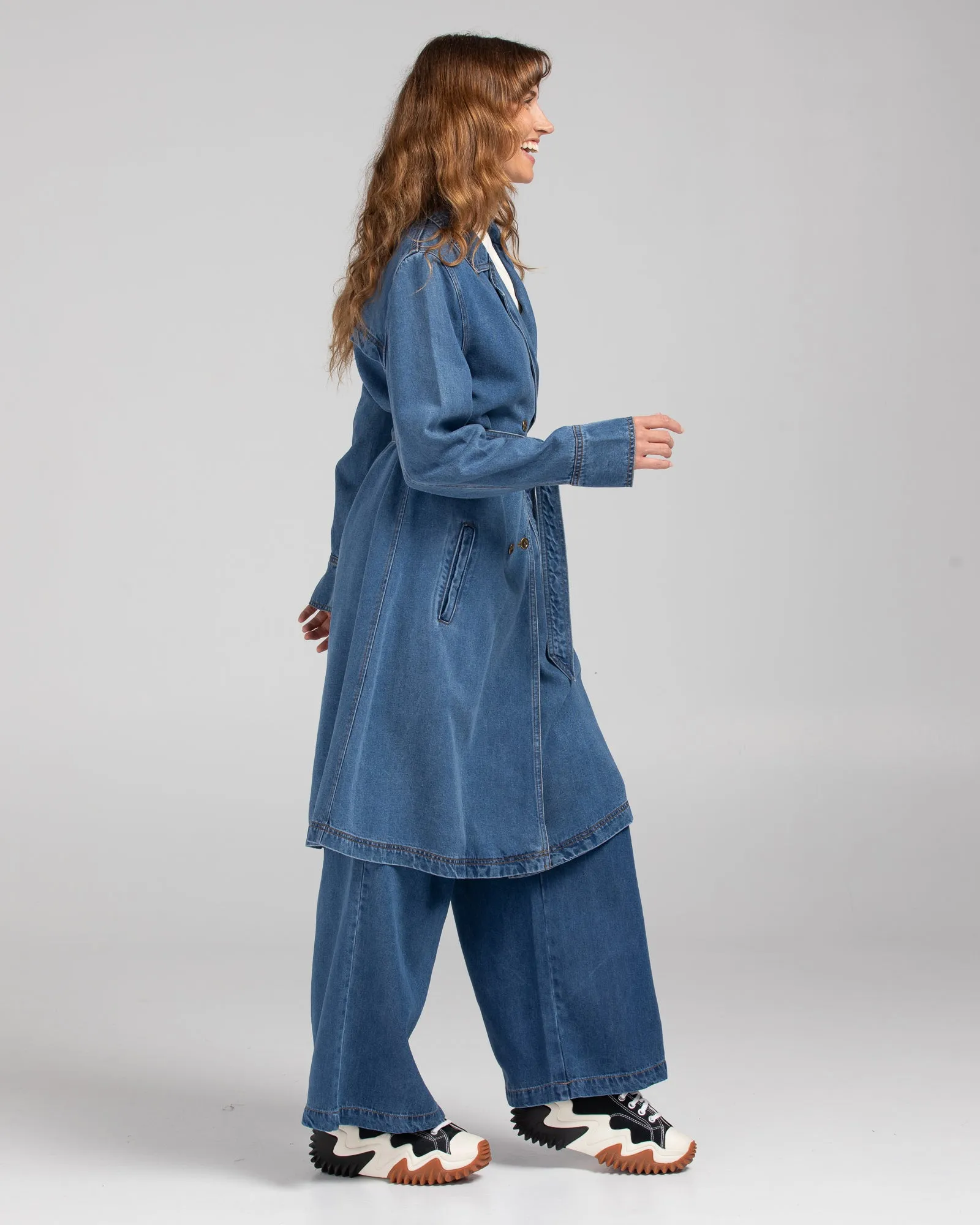 Denim Trench Coat - Brando Denim