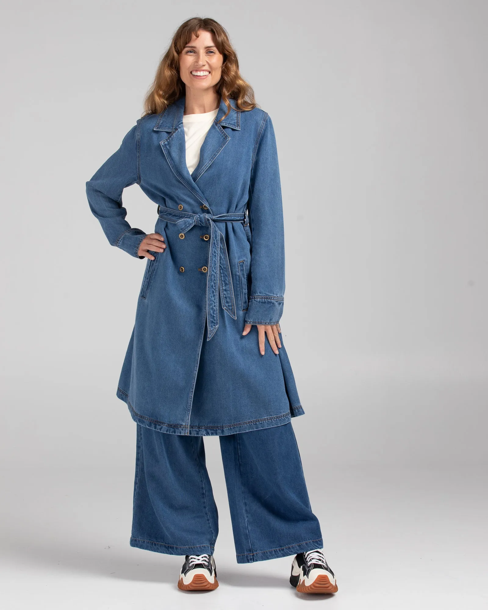 Denim Trench Coat - Brando Denim