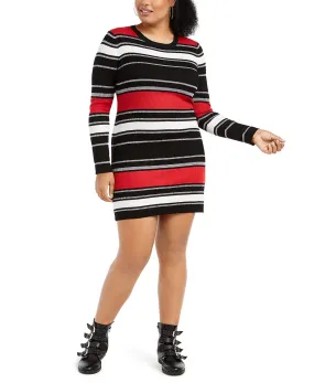 Derek Heart Trendy Plus Size Striped Bodycon Dress Black Size 2 Extra Large