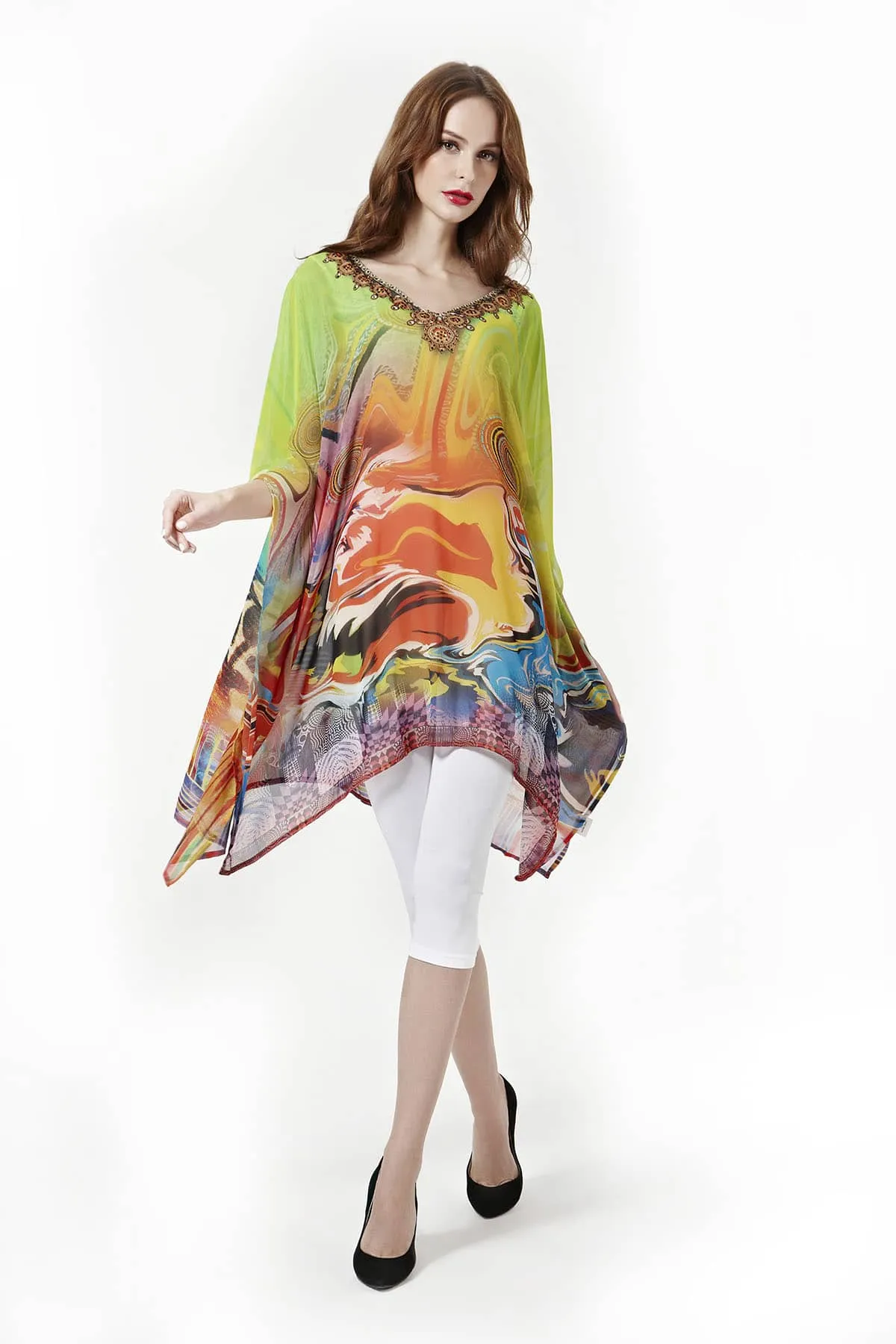 Digital Printed Chiffon Tunic