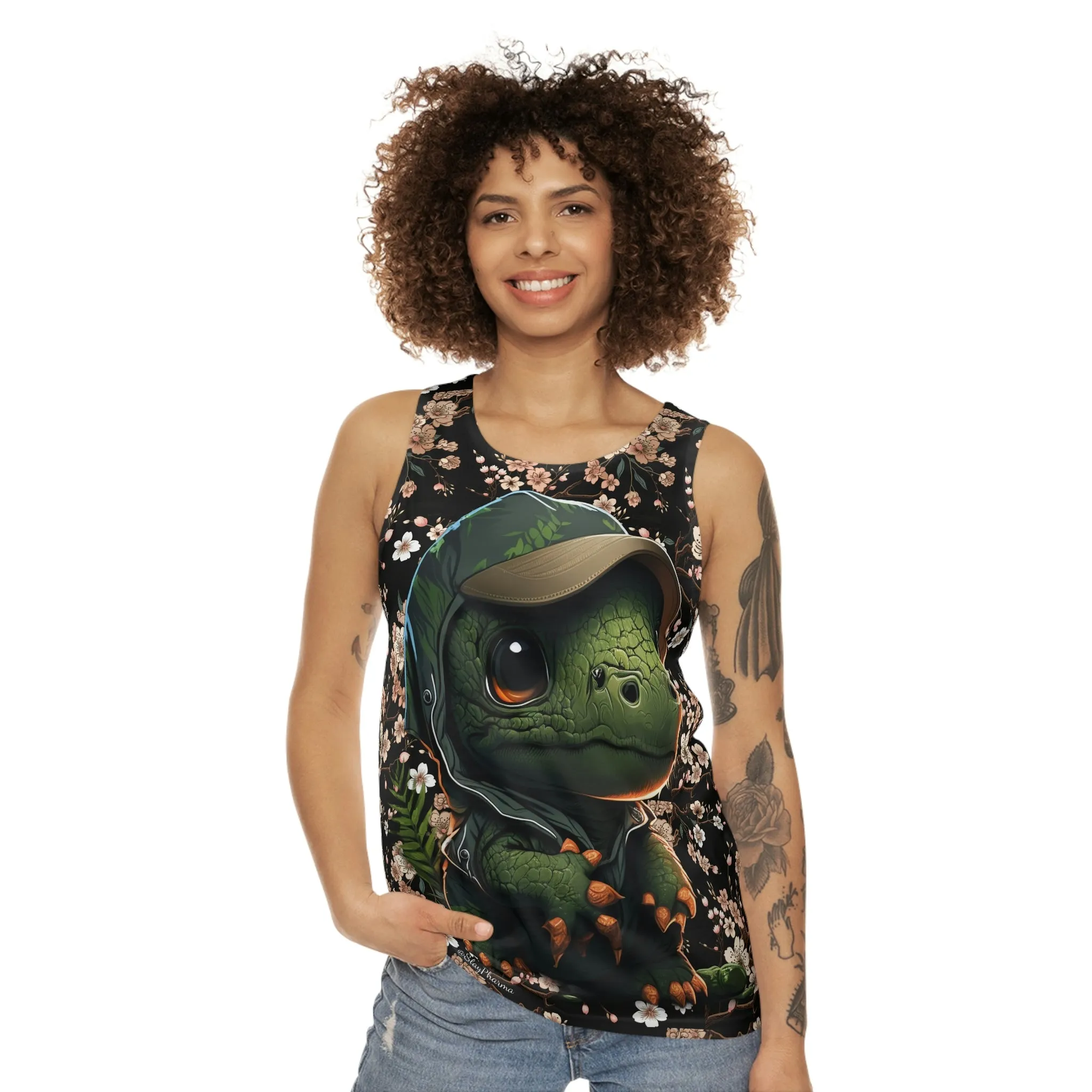 Dino Cherry Blossom Tank Top