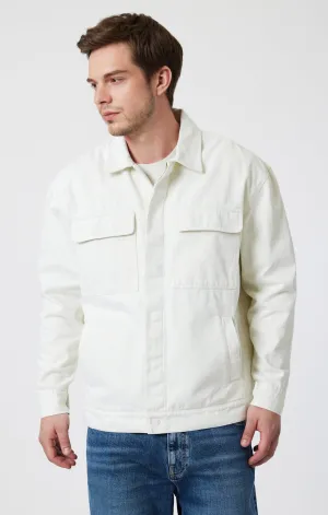 DOUBLE POCKET OVERSHIRT IN ANTIQUE WHITE