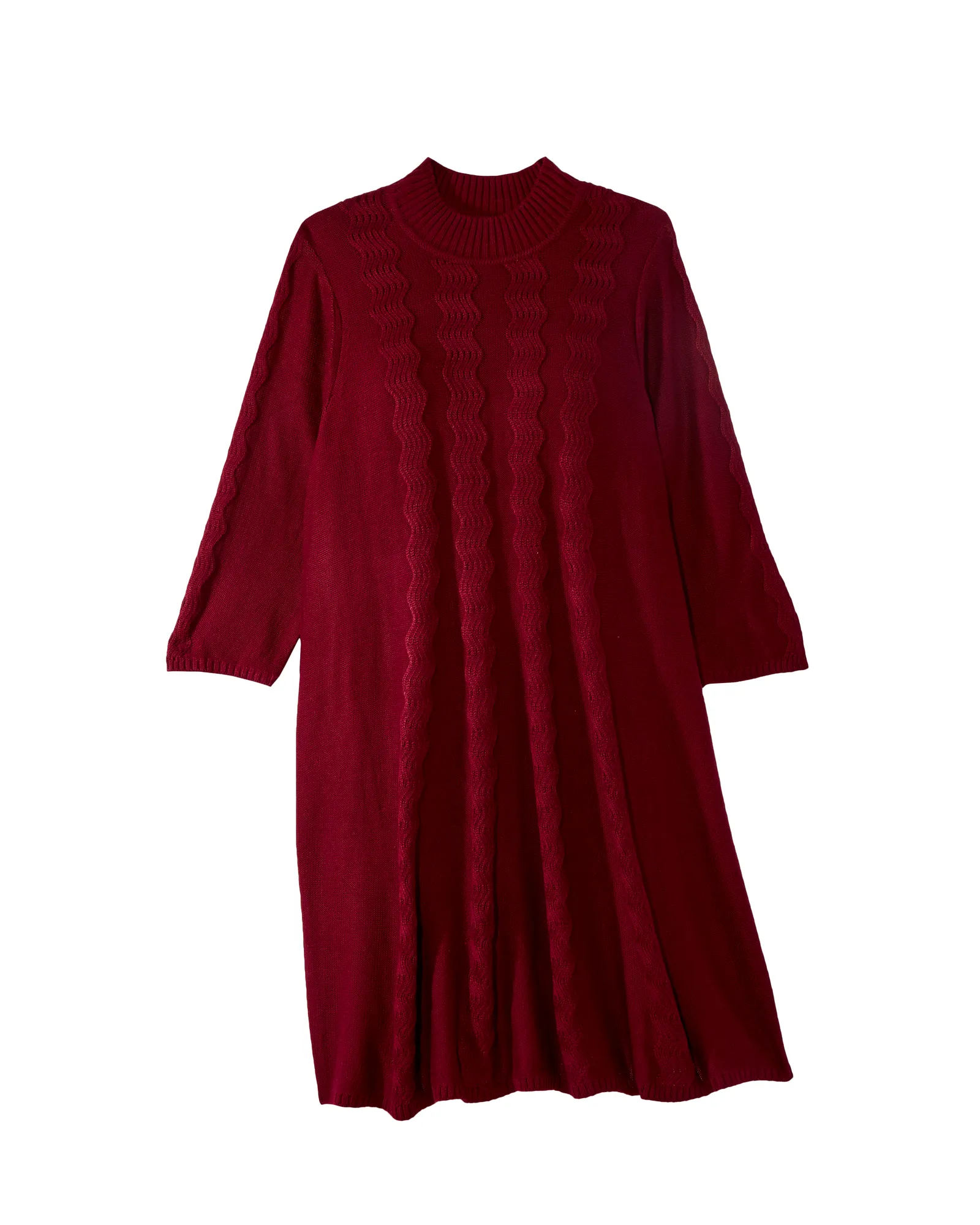 Durant Mock Neck Sweater Dress | Burgundy