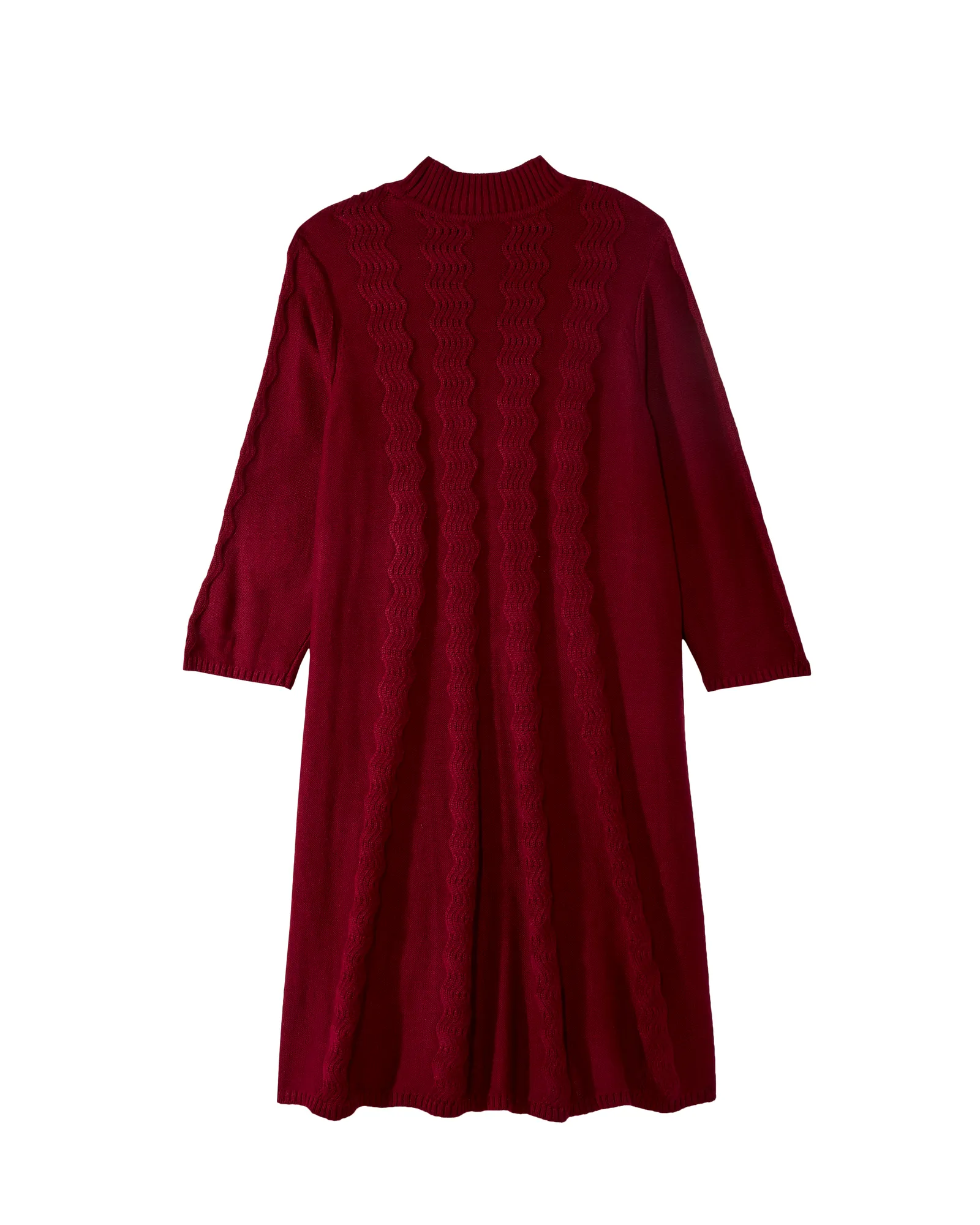 Durant Mock Neck Sweater Dress | Burgundy