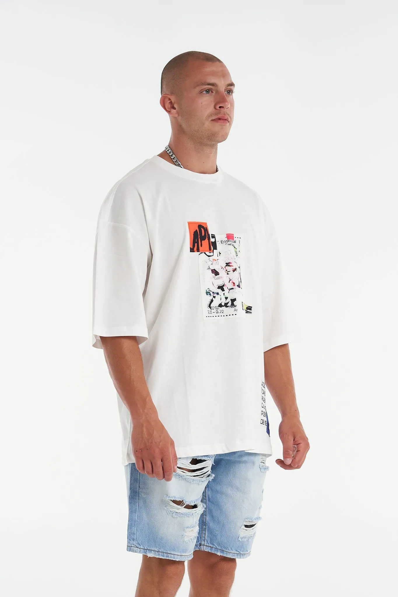 Ecological Sense Oversized Tee White