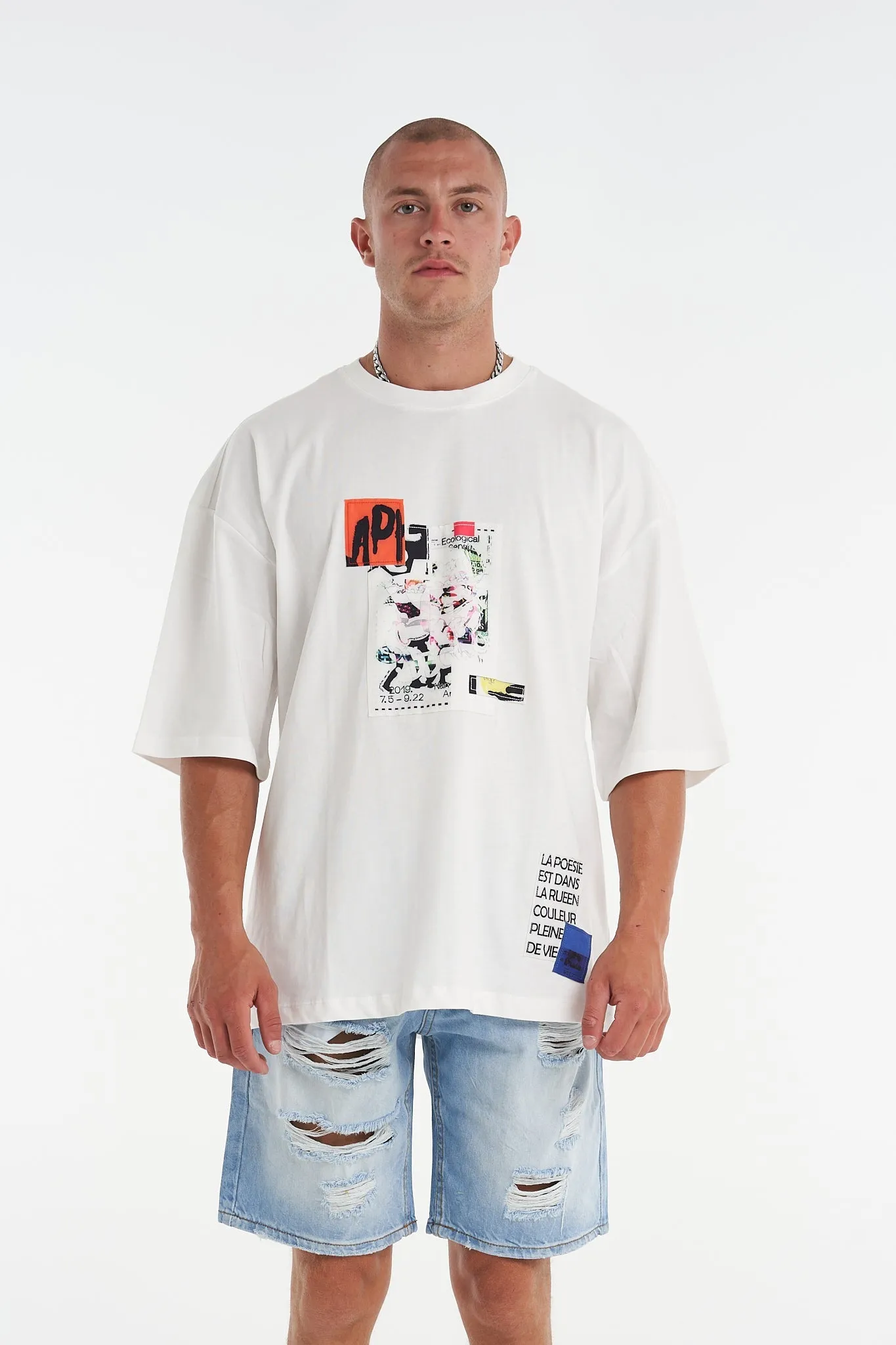 Ecological Sense Oversized Tee White