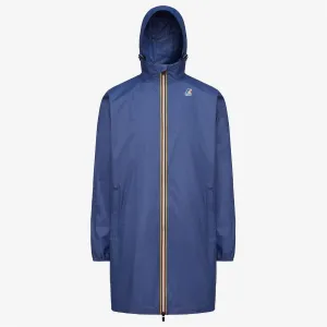 Eiffel - Unisex Waterproof Packable Long Rain Jacket in Blue Indigo