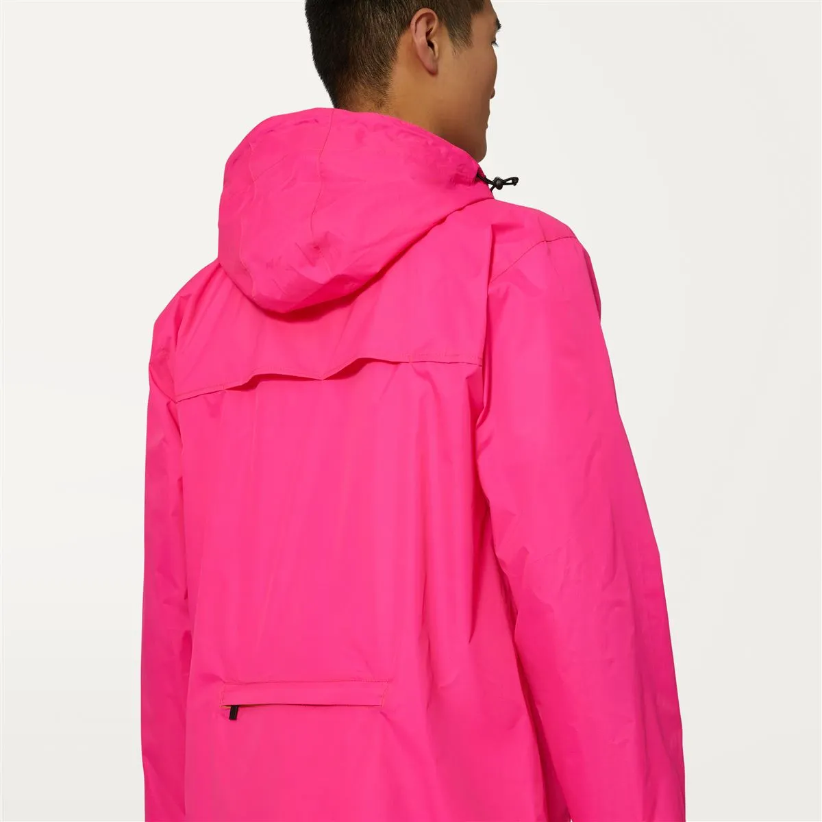 Eiffel - Unisex Waterproof Packable Long Rain Jacket in Pink Intense