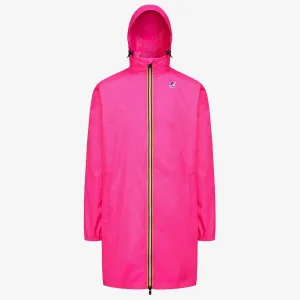 Eiffel - Unisex Waterproof Packable Long Rain Jacket in Pink Intense