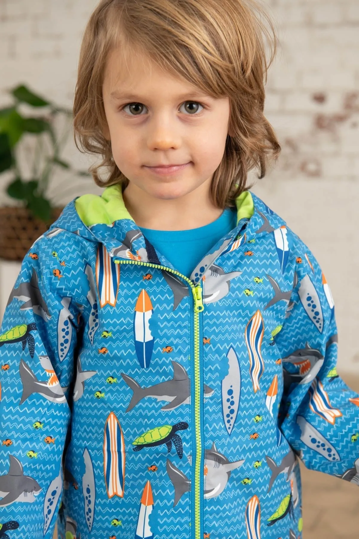 Ethan Jacket - Shark Surf Print