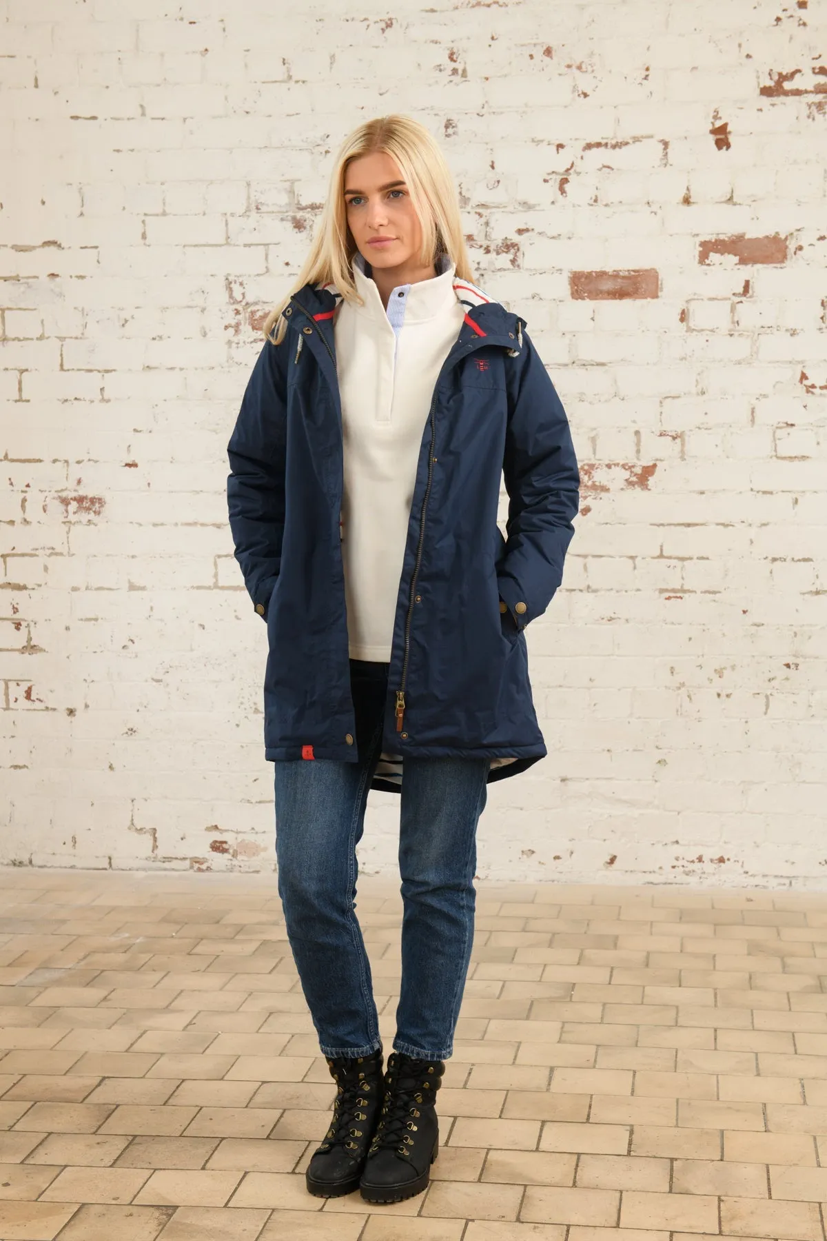 Eva Long Coat - Navy