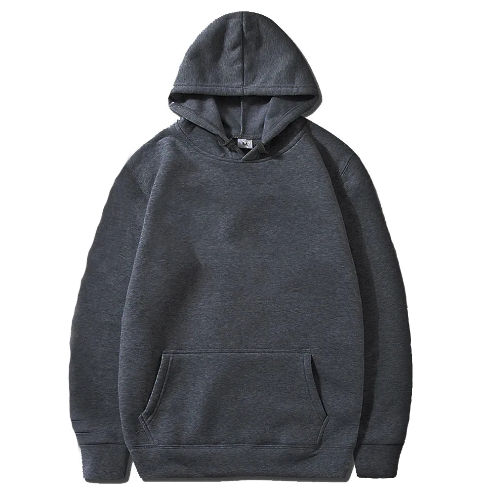 Fashion Men's Hoodie Casual Hoodies Pullovers Sweatshirts Men's Top Solid Color Hoodies Sweatshirt Male