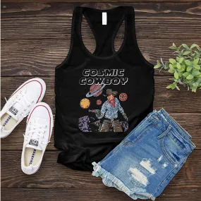 Flat Cosmic Cowboy Women's Tank Top