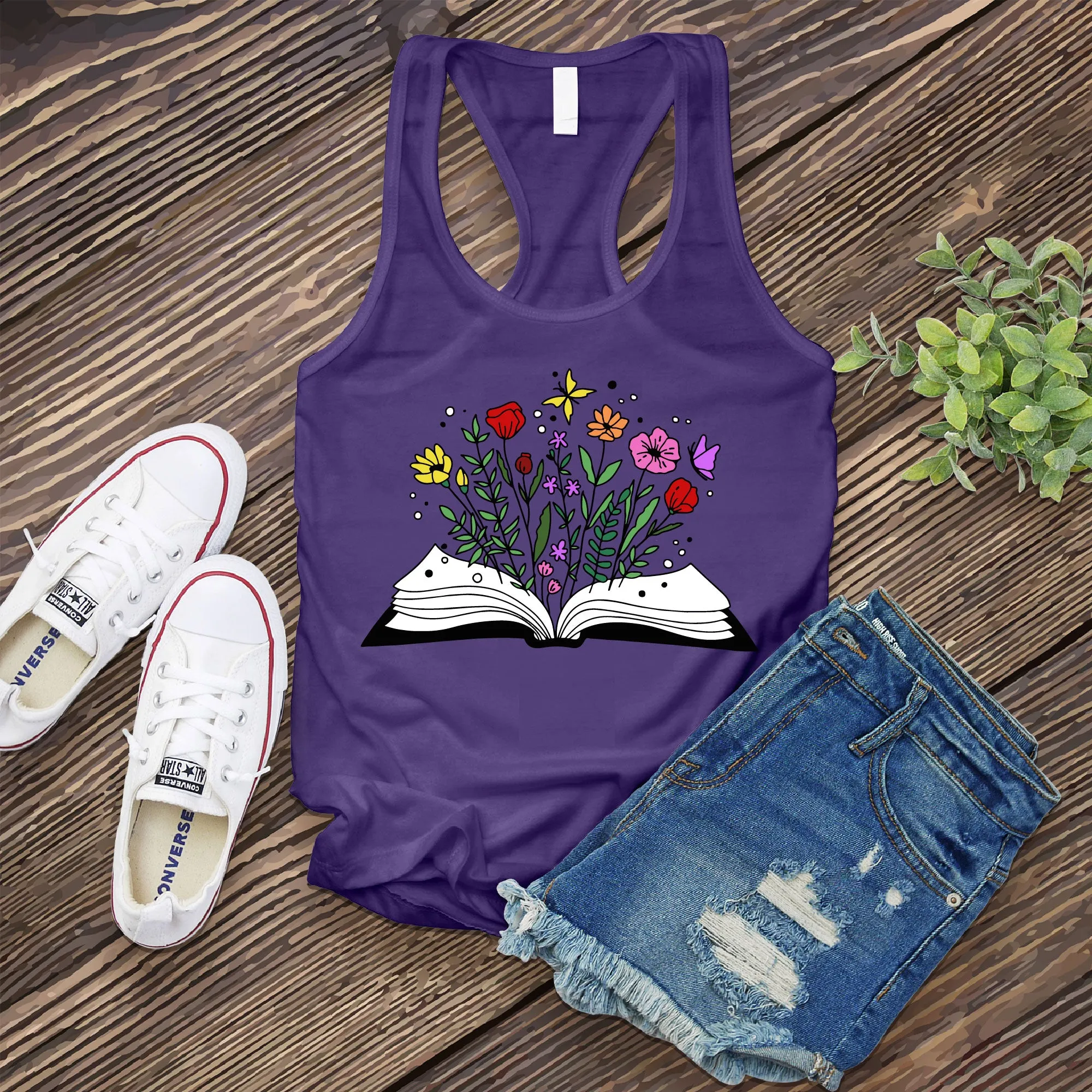 Floral Book Women's Tank Top