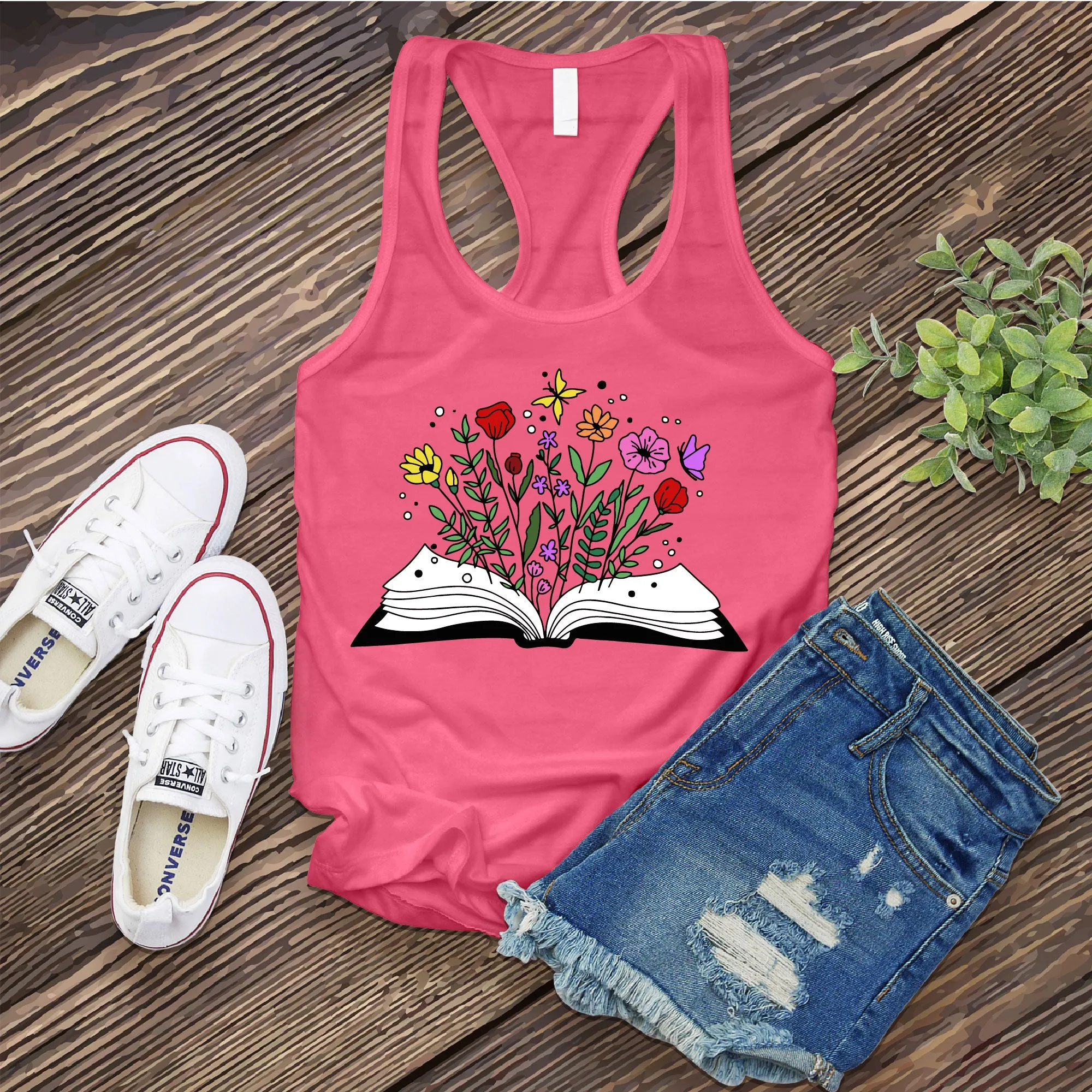 Floral Book Women's Tank Top