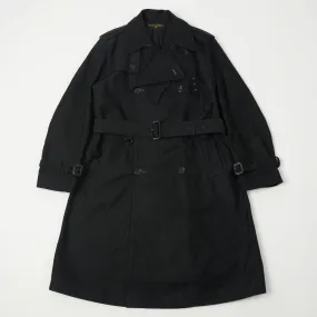 Freewheelers Gifford Trench Coat - Deep Black