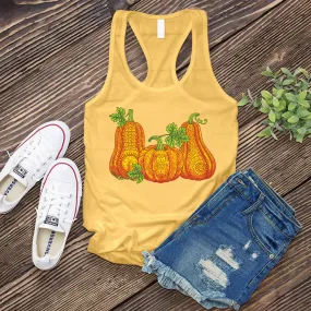 Full Color Mandala Pumpkins Women's Tank Top