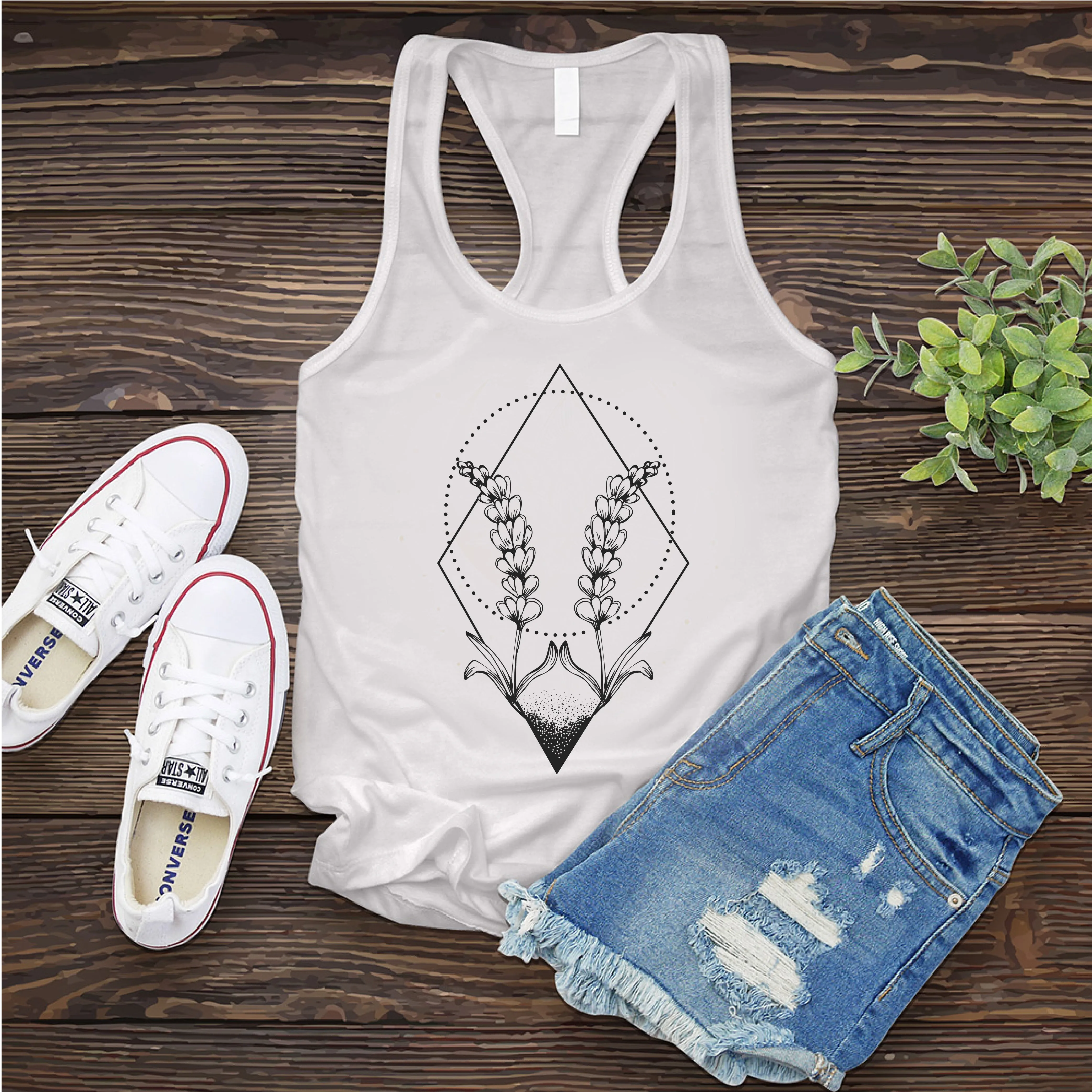 Gemini Lavender Symbol Women's Tank Top