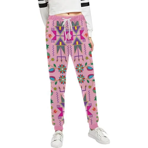 Geometric Floral Fall-Sunset Women's Sweatpants