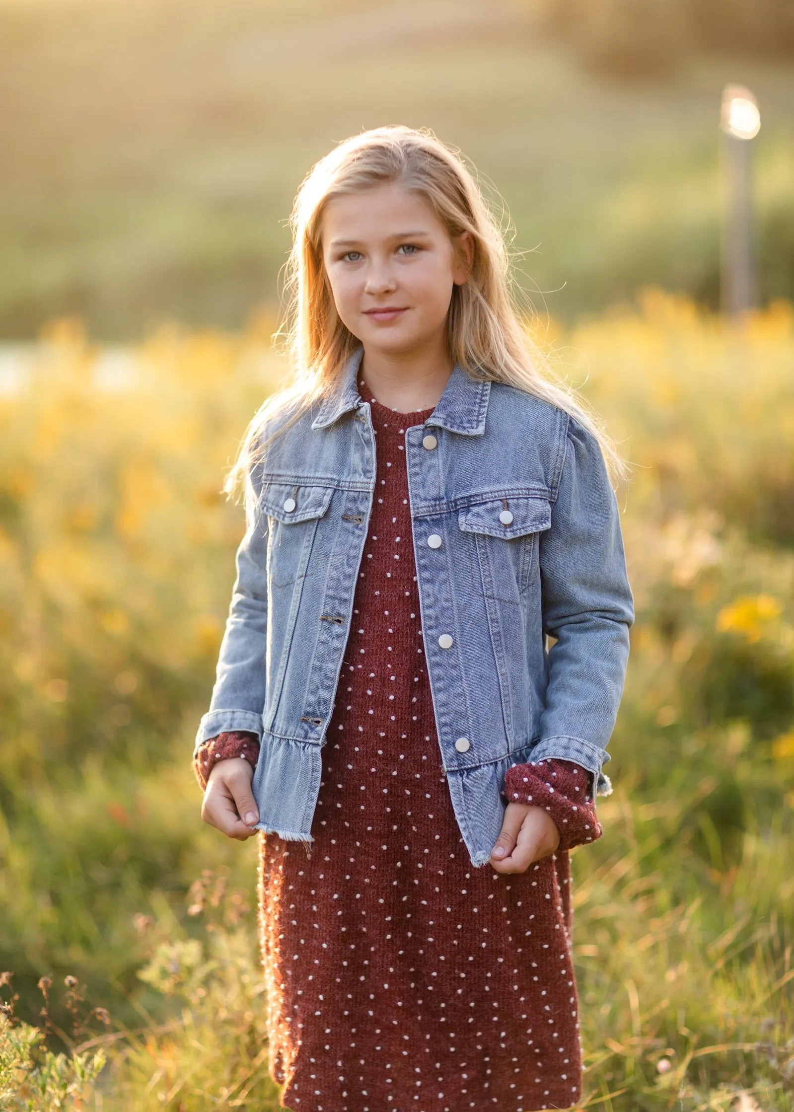 Girls Burgundy Swiss Dot Sweater Dress