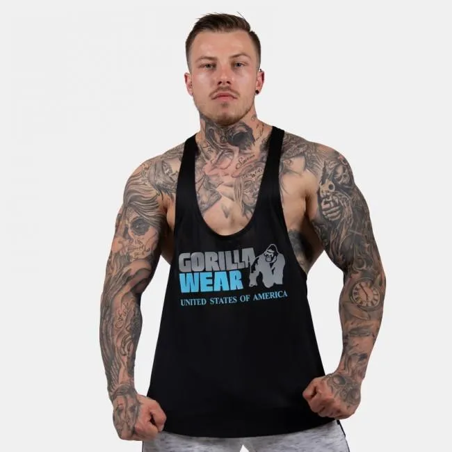 Gorilla Wear Nashville Tank Top - Black-Light Blue