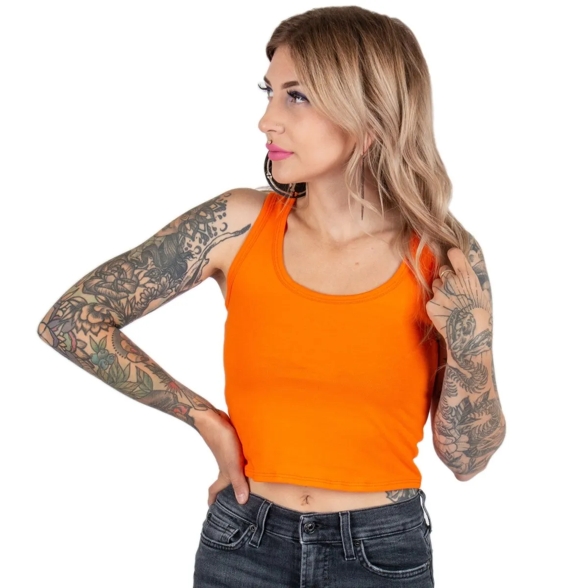 Halloween Orange Crop Tank Top