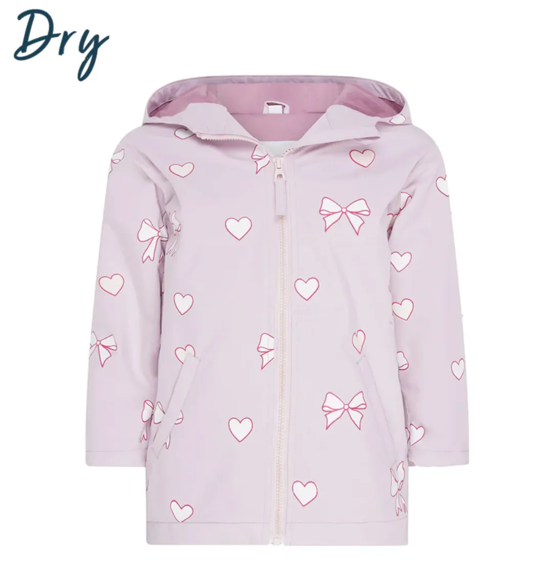 Hearts & Bows Raincoat Color Changing