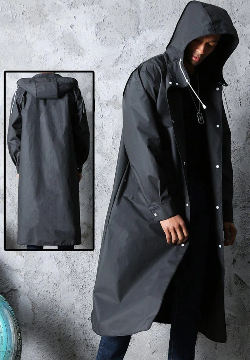 Hooded Elegant Thick Unisex Raincoat