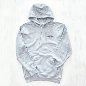 HOODIE SWEATSHIRT with SURF DIVA SURF SHOP (light grey)