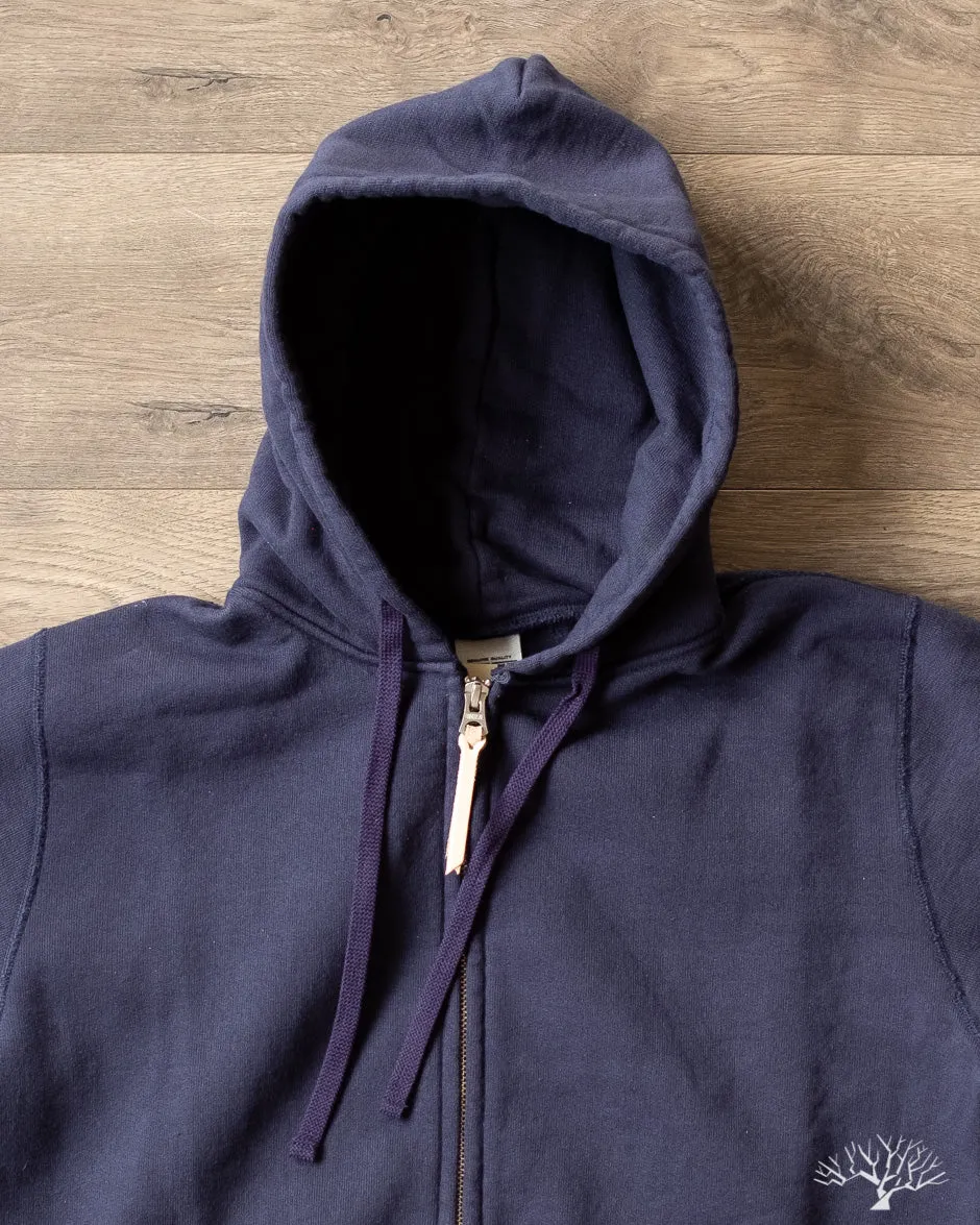 IHSW-10-NAV - Ultra Heavyweight Loopwheel Zip Up Hoody - Navy