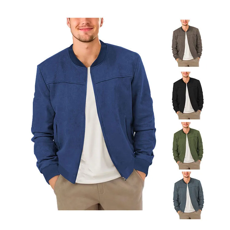 Instock hot-selling suede lightweight sweatshirt jacket