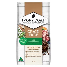 Ivory Coat Grain Free Lamb Large Breed Adult Dog Dry Food 13kg