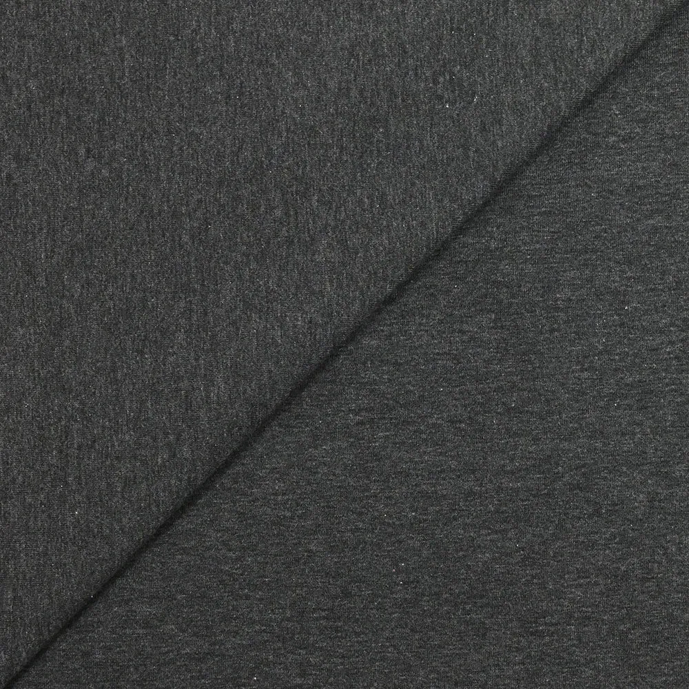 Jersey coton Bio anthracite chiné