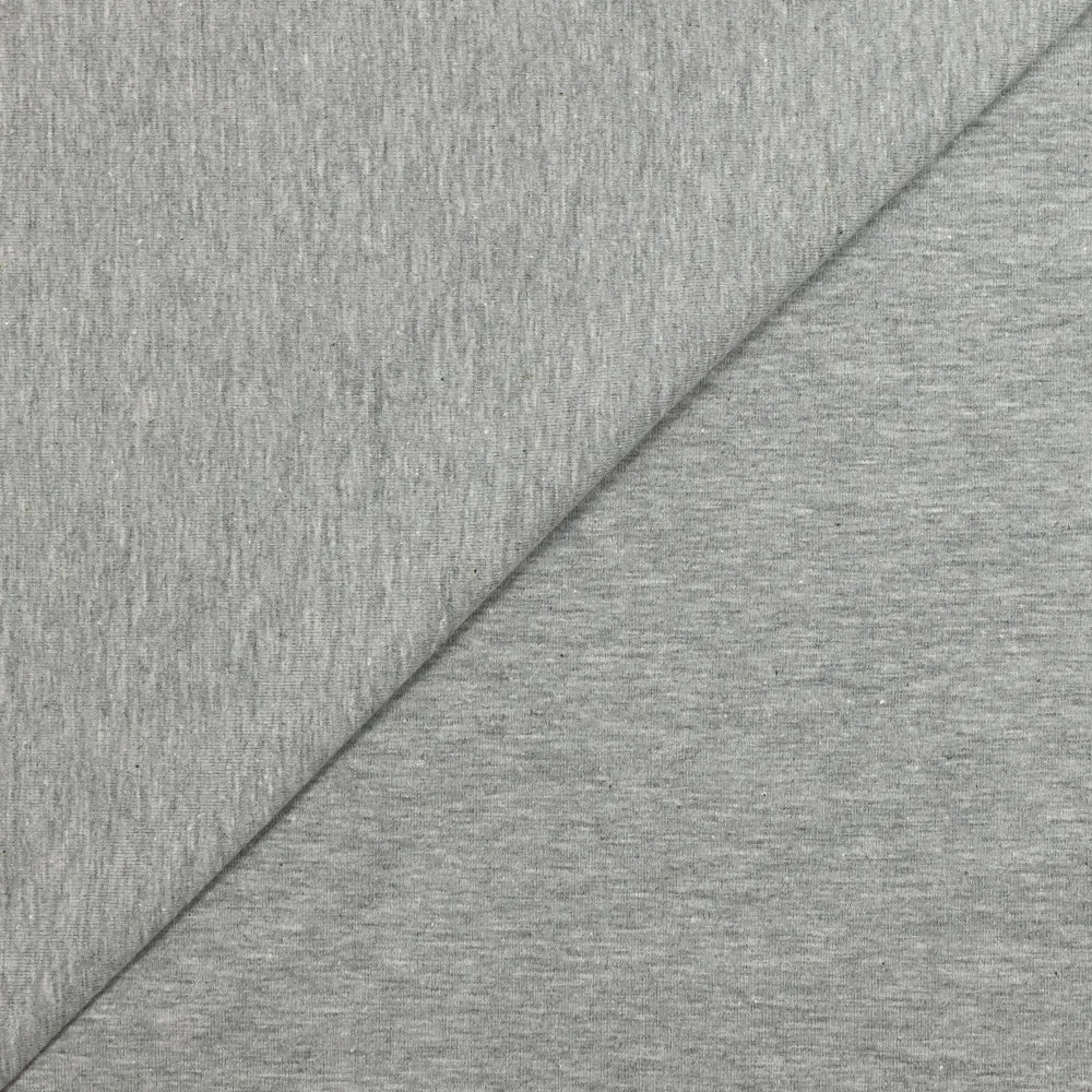 Jersey coton Bio gris chiné