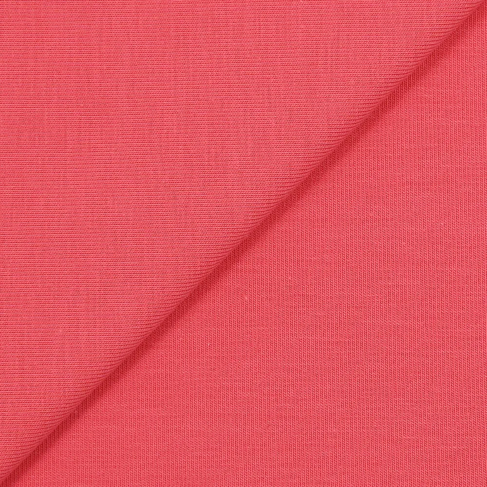 Jersey coton Bio rose corail