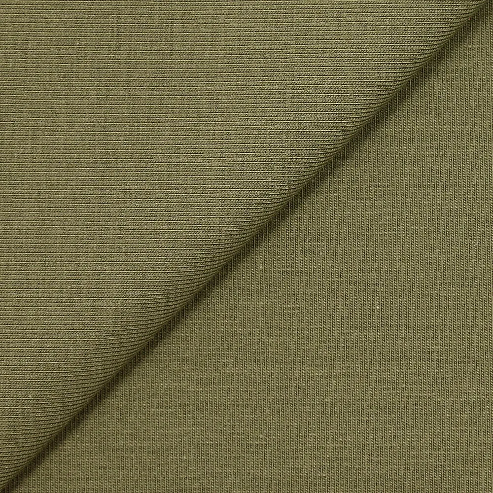 Jersey coton Bio vert olive