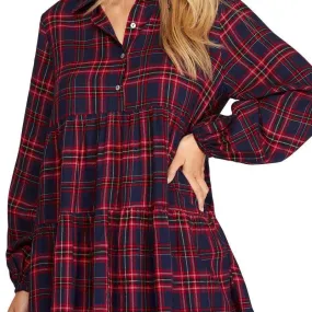 Jessica Long Sleeve Plaid Shirt Tunic