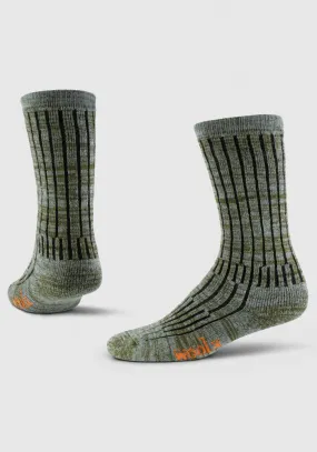 Joey Full Cushion Mid Calf Socks - Dark Forest Marled