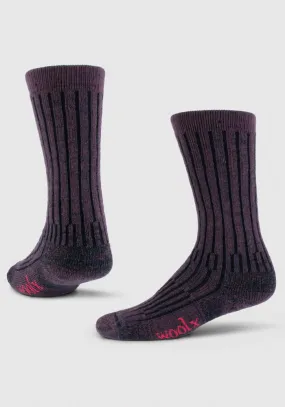 Joey Full Cushion Mid Calf Socks - Warm Violet