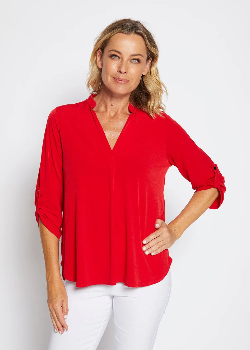 Kafton Foundation jersey tunic in Red