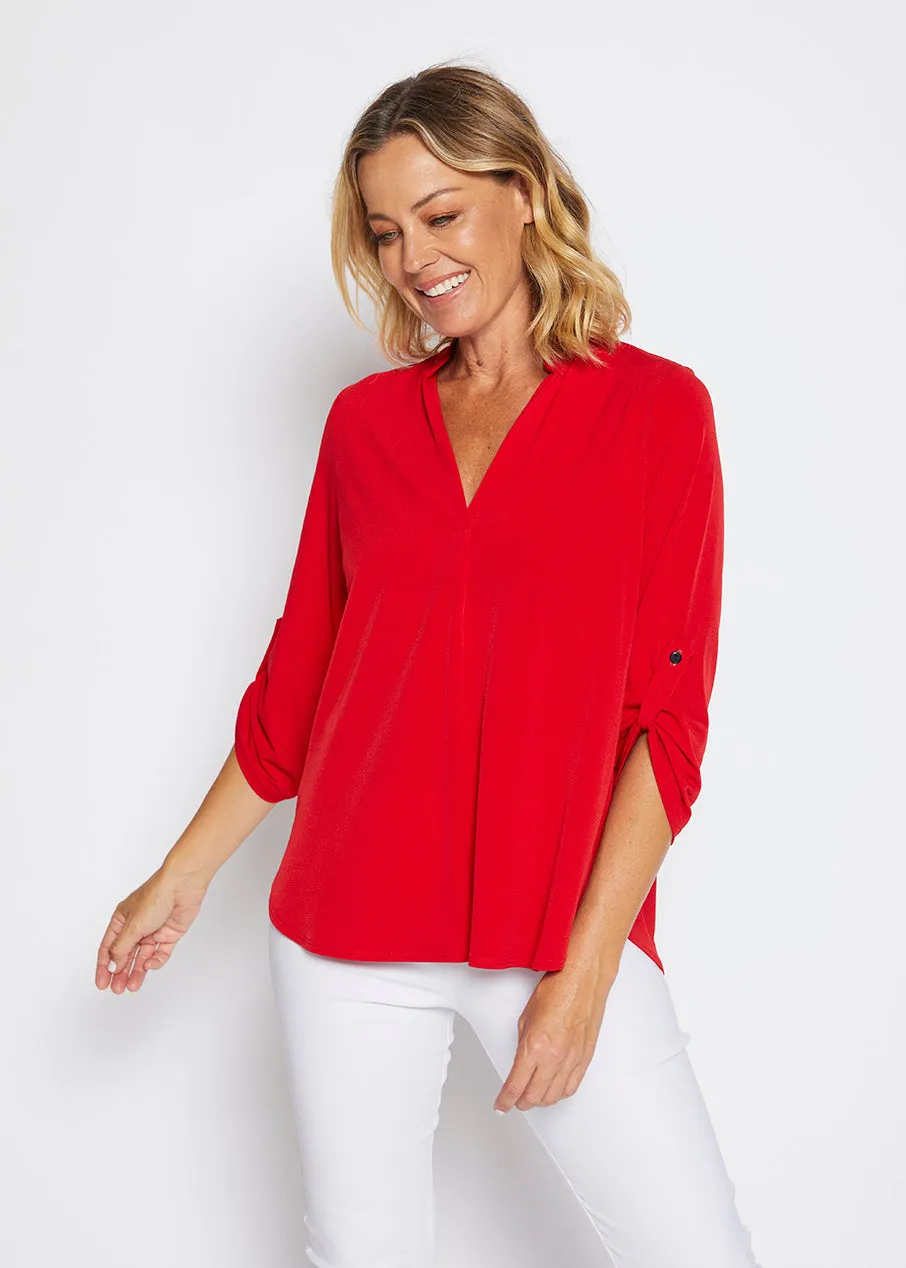 Kafton Foundation jersey tunic in Red