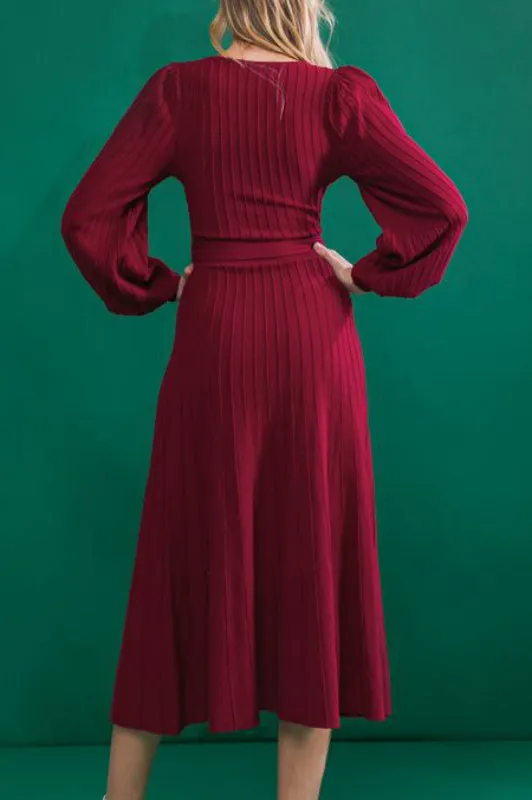 kerri dress - burgundy