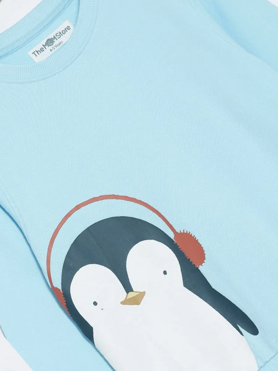 Kids Sweatshirt Combo of 2- Warm Socks And Hot Cocoa & Chill'in Penguin