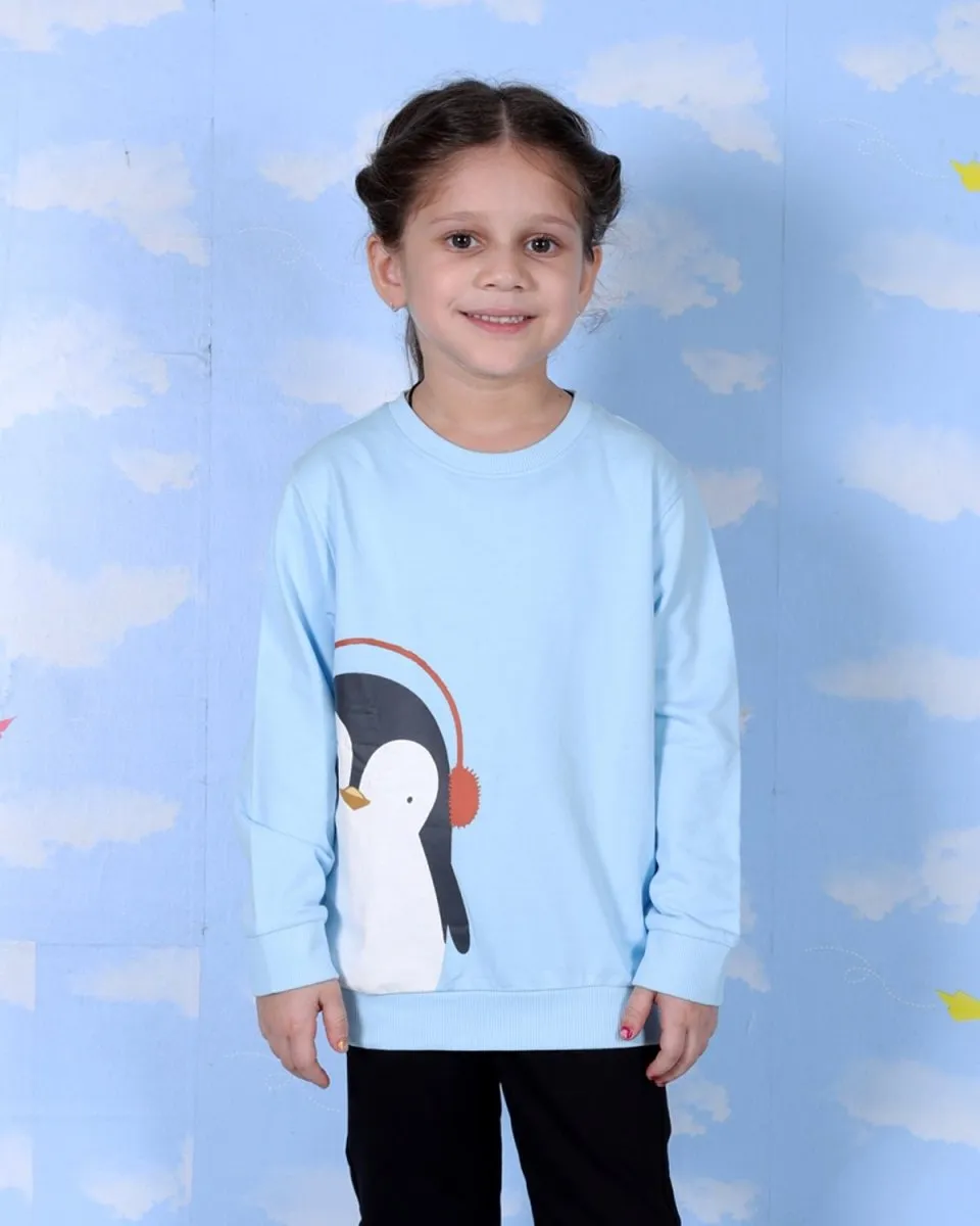 Kids Sweatshirt Combo of 2- Warm Socks And Hot Cocoa & Chill'in Penguin