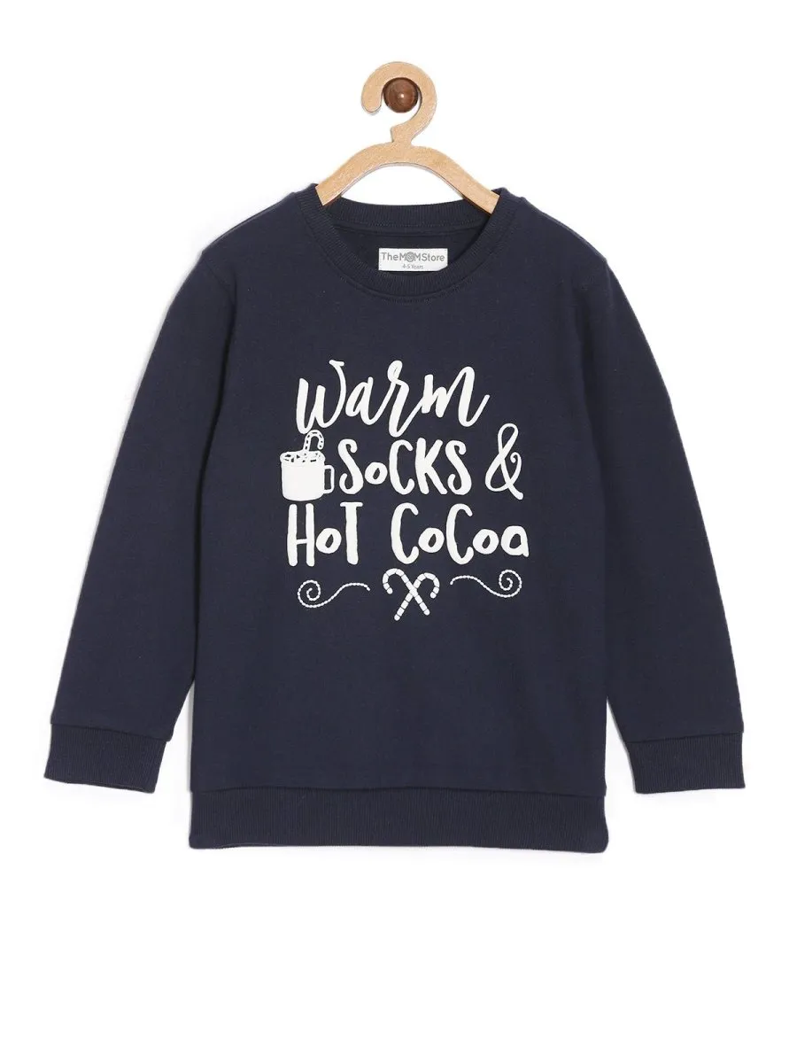 Kids Sweatshirt Combo of 2- Warm Socks And Hot Cocoa & Chill'in Penguin