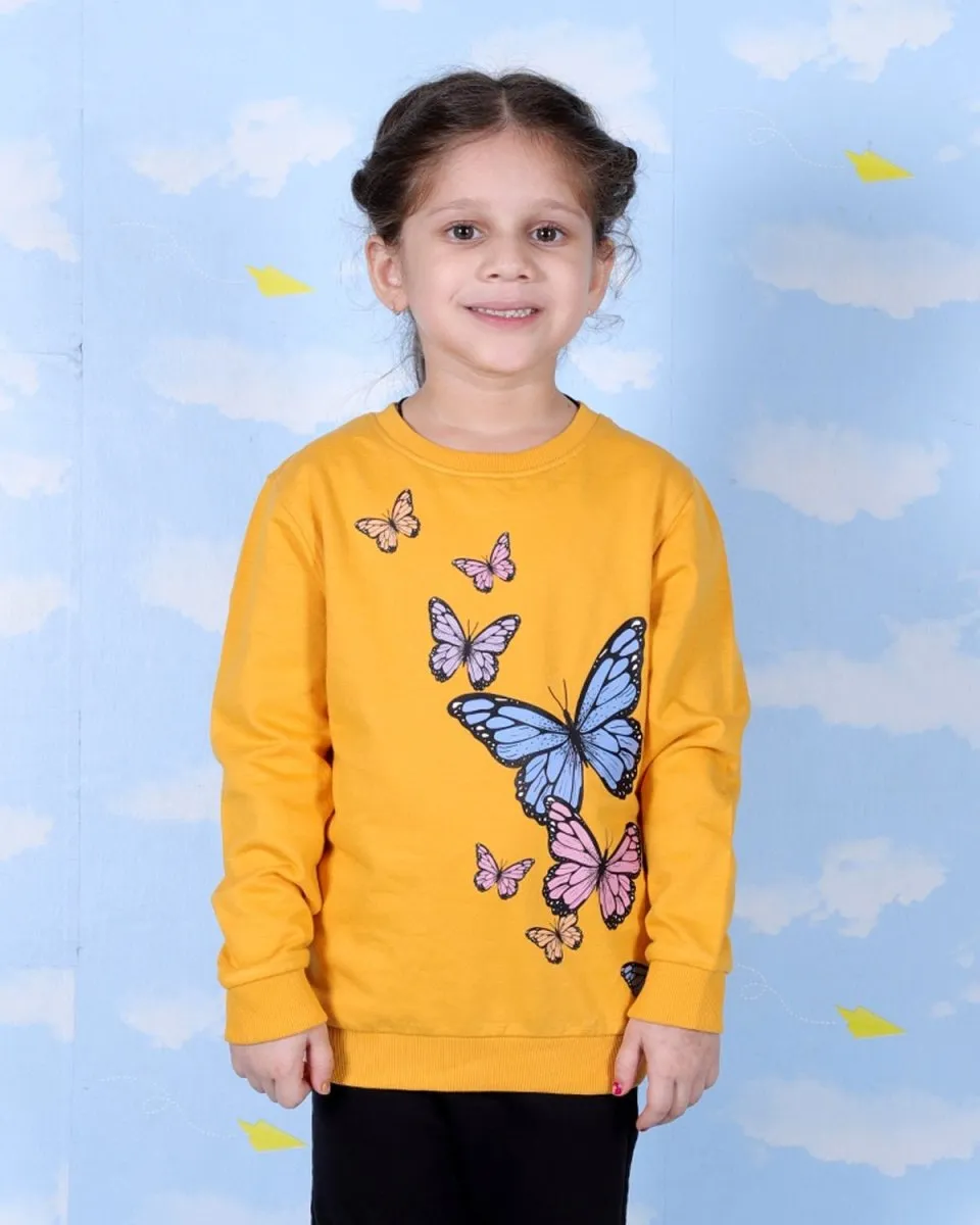 Kids Sweatshirt Combo of 3-Heart Of Gold-Warm Socks And Hot Cocoa-Flutter Your Wings