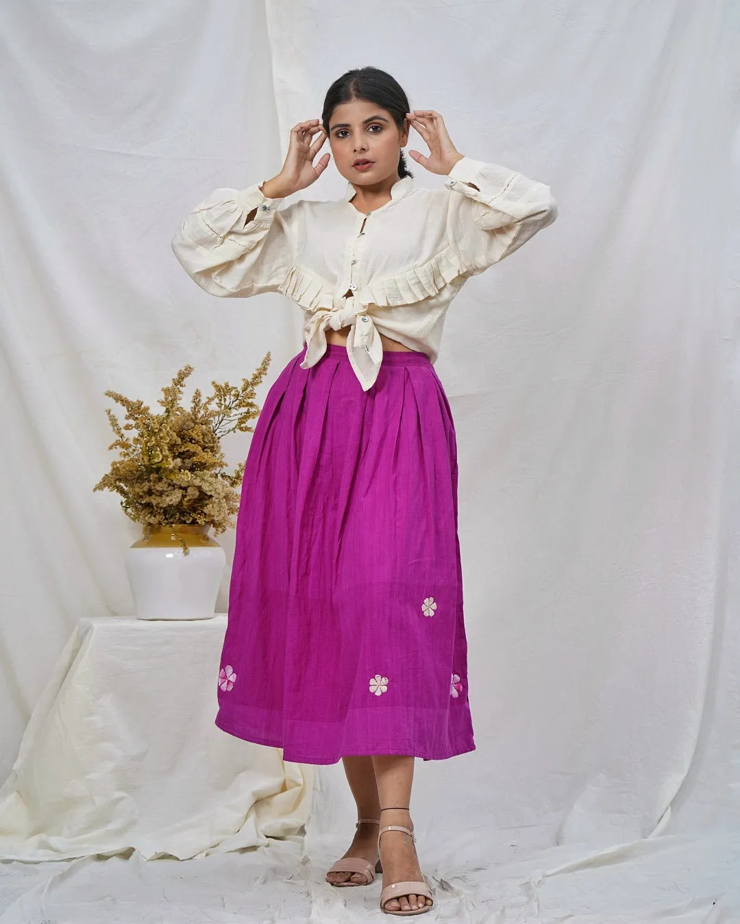 Kora sufi embroidered Skirt Set